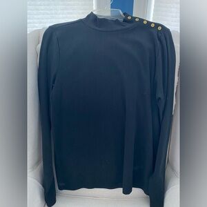 J Crew Black Mock Turtleneck, New With Tags Size XL